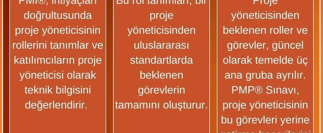 proje yöneticiliği mesleği ve PMP® sınav içeriği
