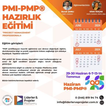 Proje Yönetimi Eğitimi PMP Sertifikası Sınavı Hazırlık Eğitimi