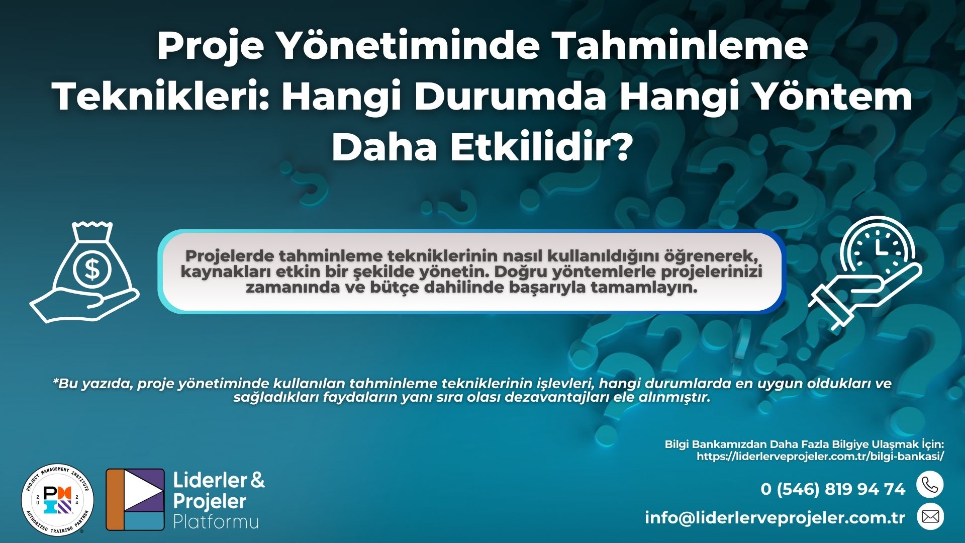 proje tahminleme teknikleri