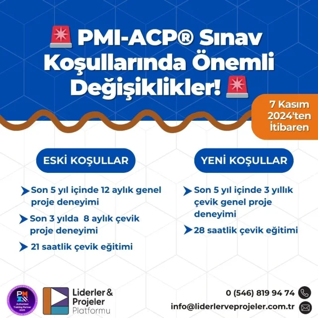 proje yönetimi çevik yönetim acp eğitim